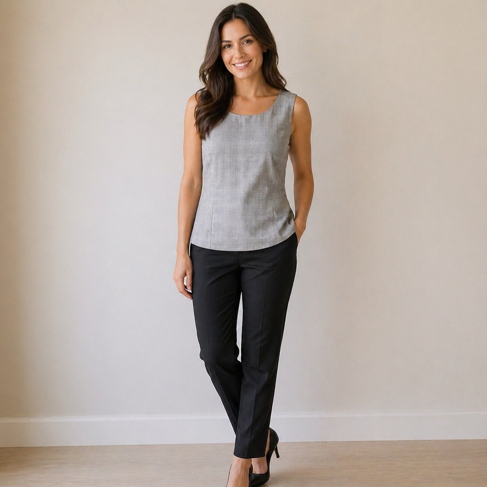 Kasper- Elegant‎ Gray Blouse Size 12